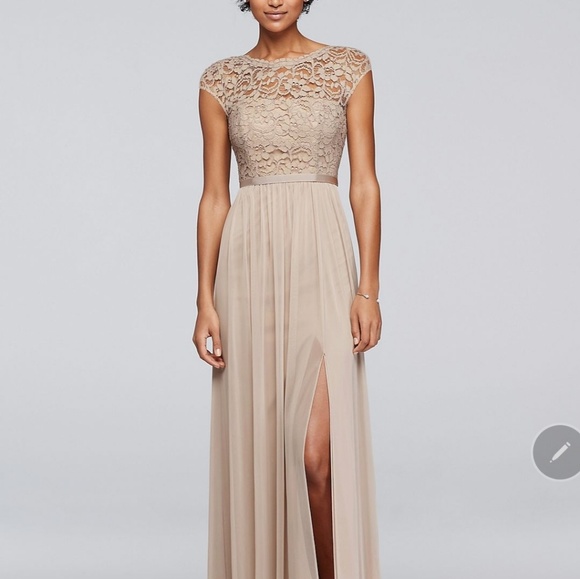 David's Bridal Dresses & Skirts - David bridal size 24 champagne colored gown